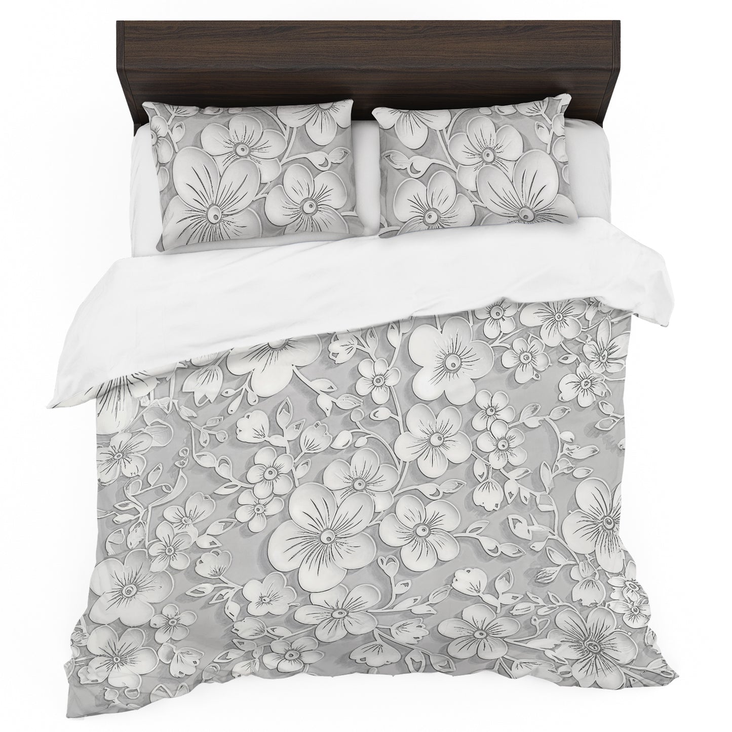 Soft Shades Atherns White Daisy Duvet Cover Set