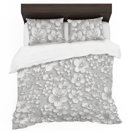 Soft Shades Atherns White Daisy Duvet Cover Set