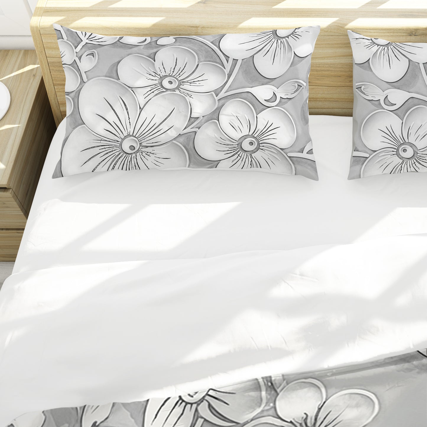 Soft Shades Atherns White Daisy Duvet Cover Set