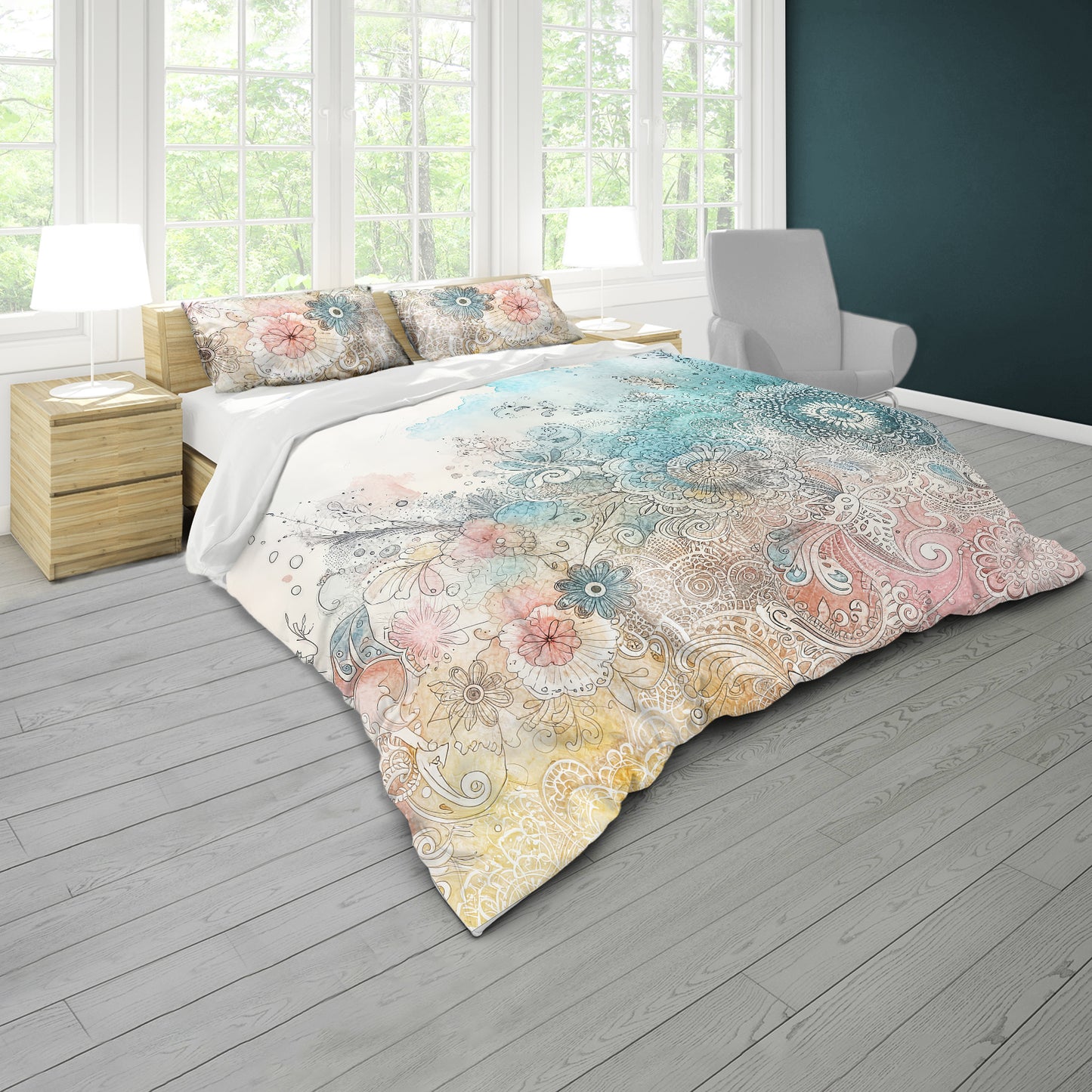 Soft Shades Classic Rainbow Duvet Cover Set