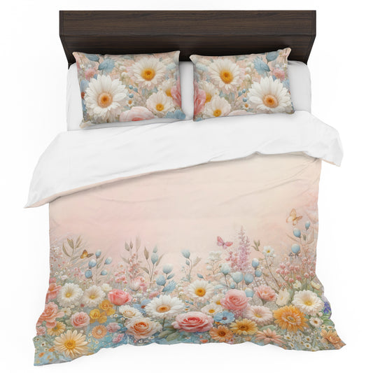 Soft Shades In the Garden Duvet Cover Set