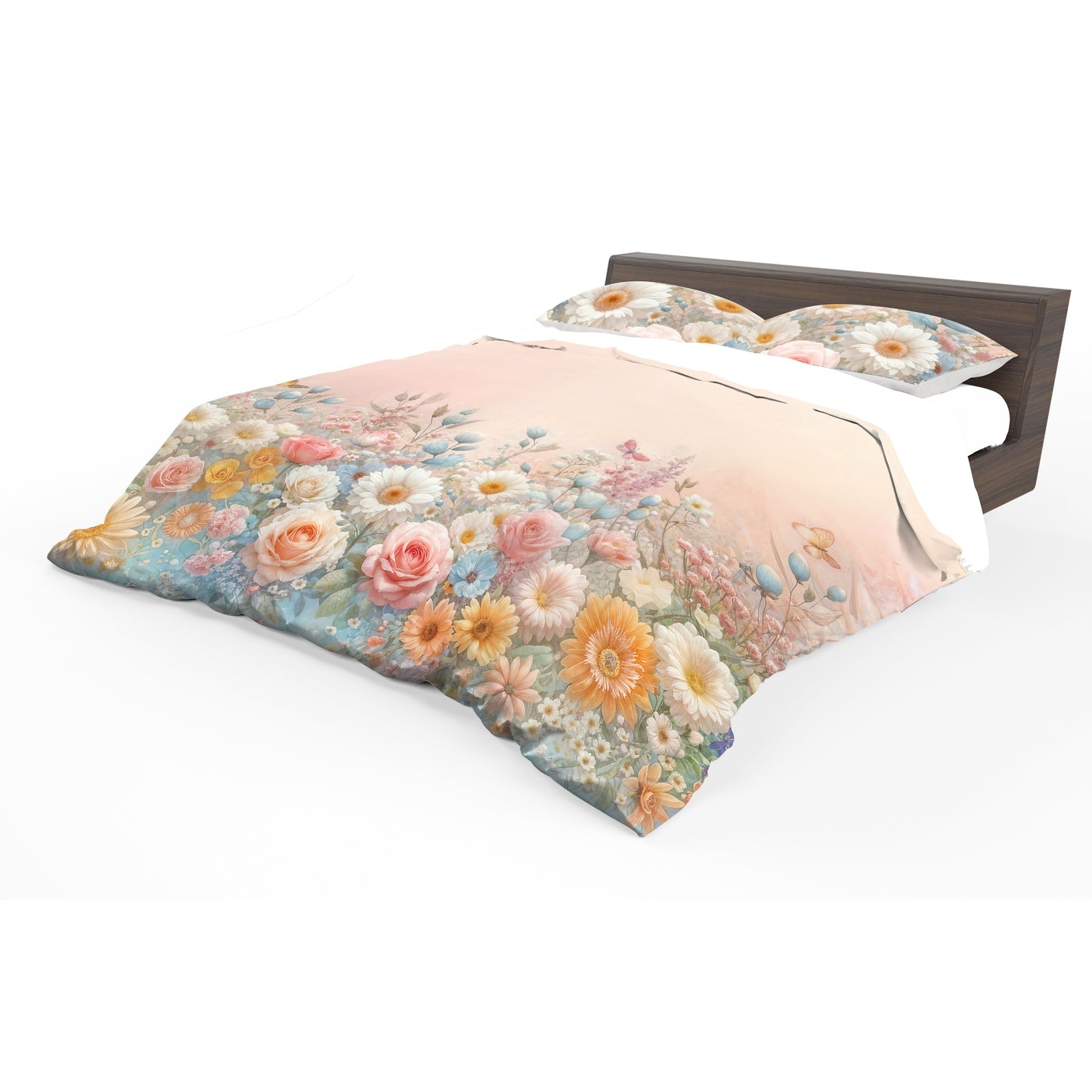 Soft Shades In the Garden Duvet Cover Set