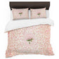 Soft Shades Peach Bouquet Duvet Cover Set