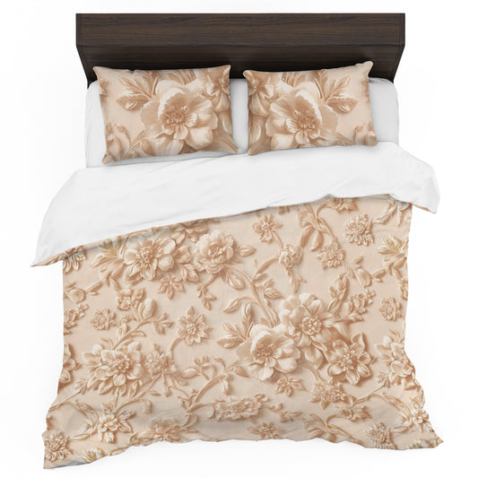 Soft Shades Satin Rose Duvet Cover Set