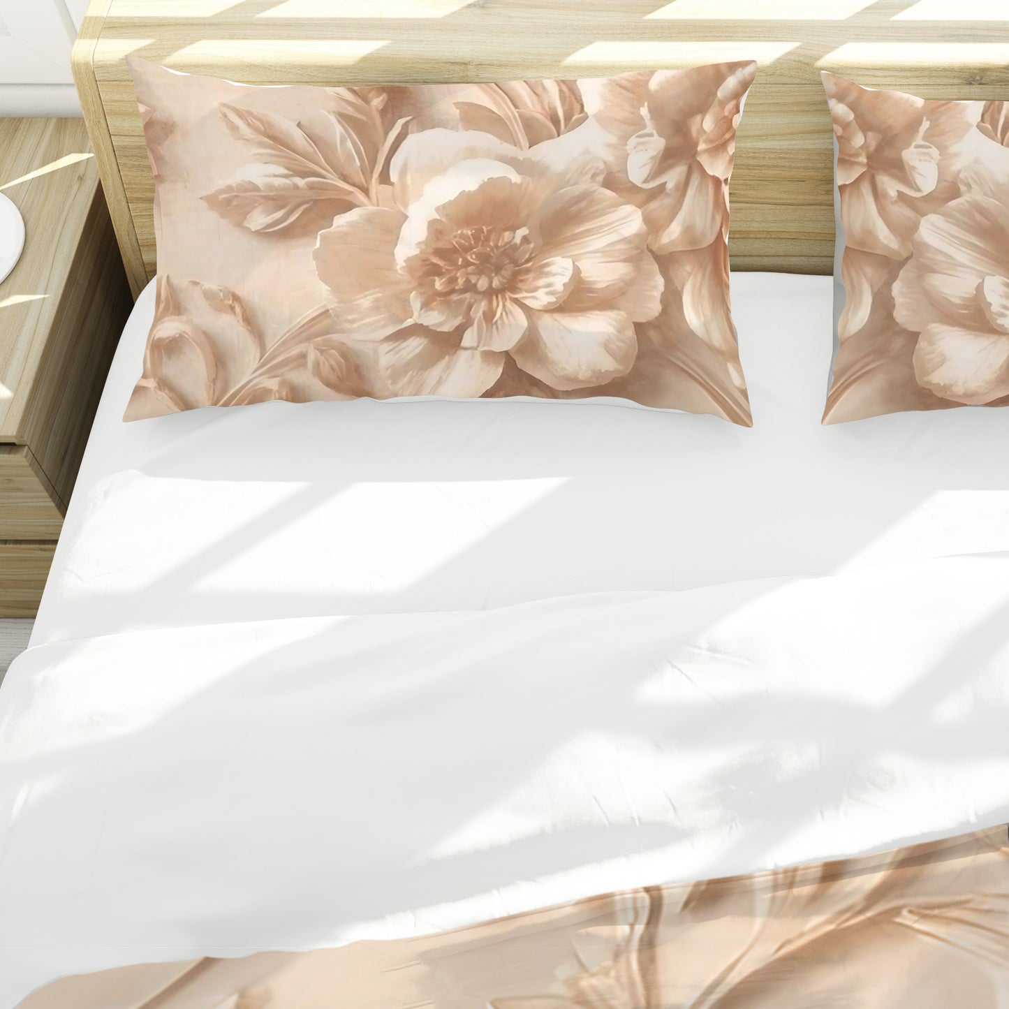 Soft Shades Satin Rose Duvet Cover Set