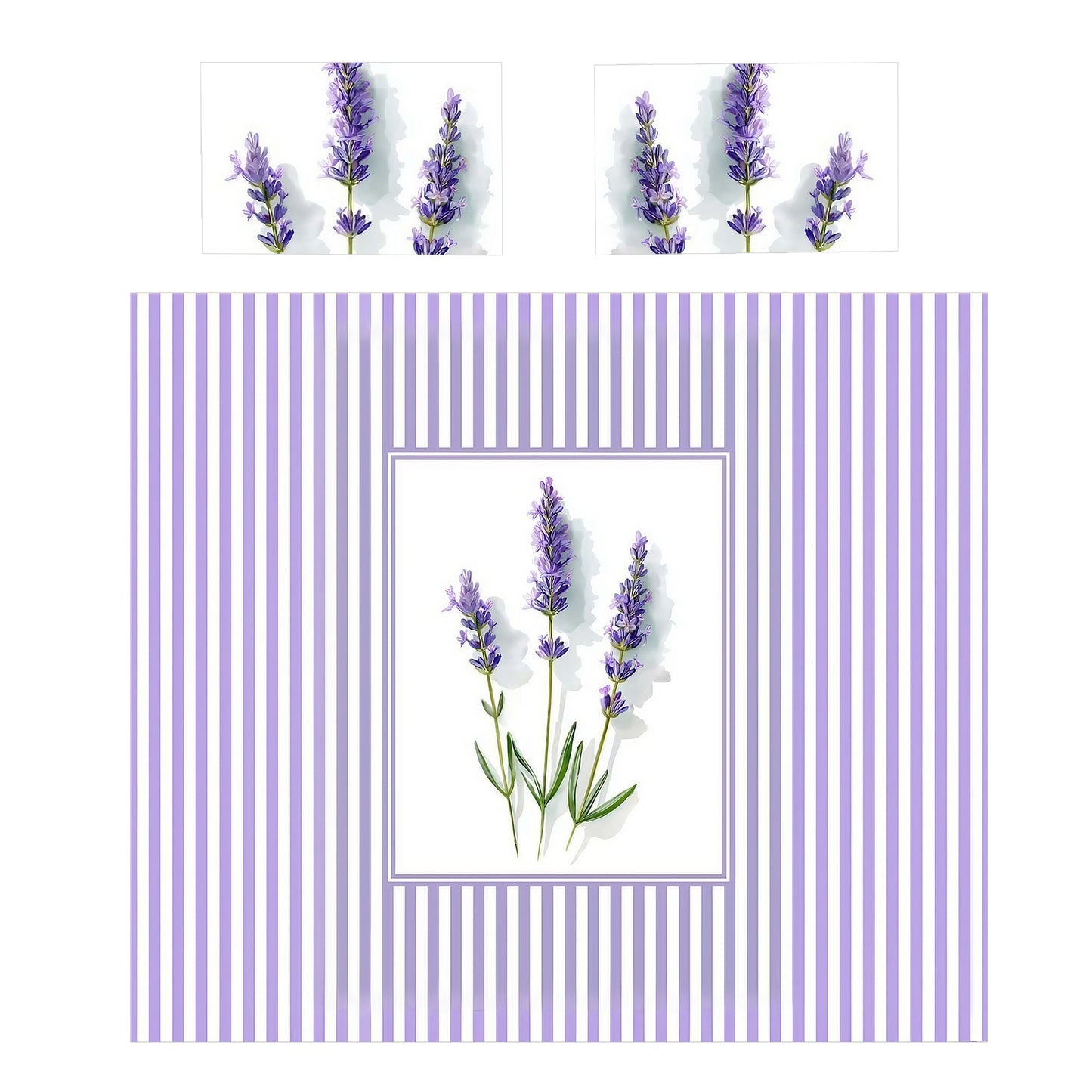Soft Shades Set of Three Lavender Duvet Cover Set