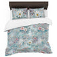Soft Shades Teal Daisies Duvet Cover Set