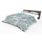 Soft Shades Teal Daisies Duvet Cover Set