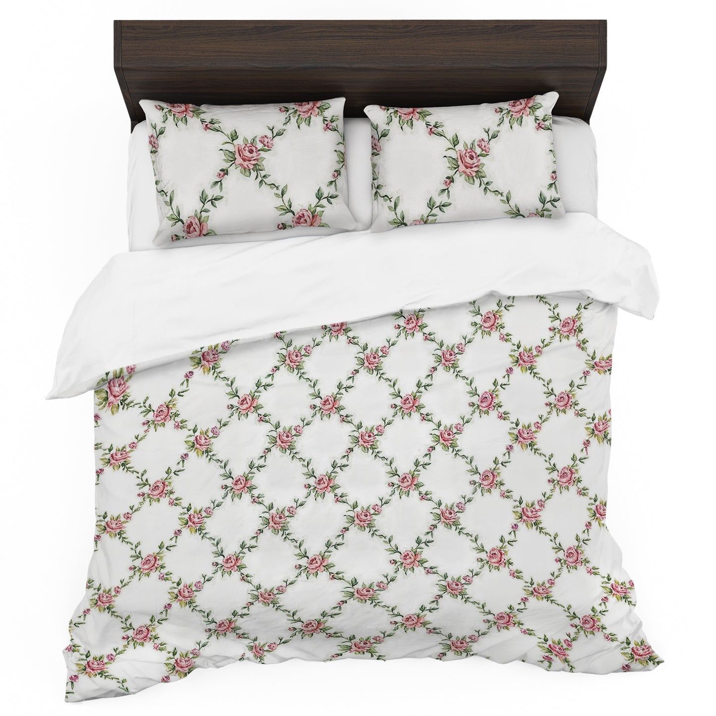 Soft Shades Vintage Rose Pattern Duvet Cover Set