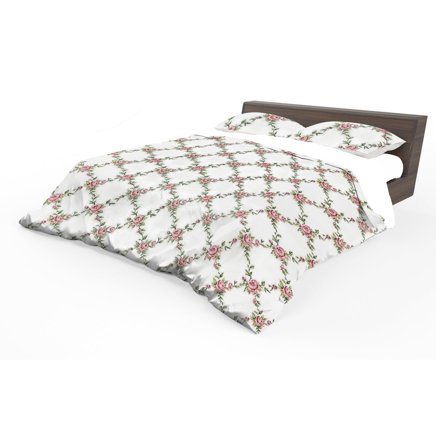 Soft Shades Vintage Rose Pattern Duvet Cover Set