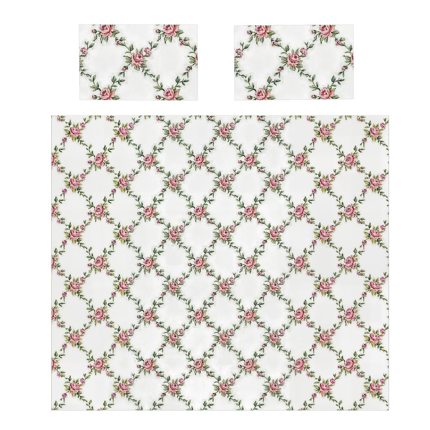 Soft Shades Vintage Rose Pattern Duvet Cover Set