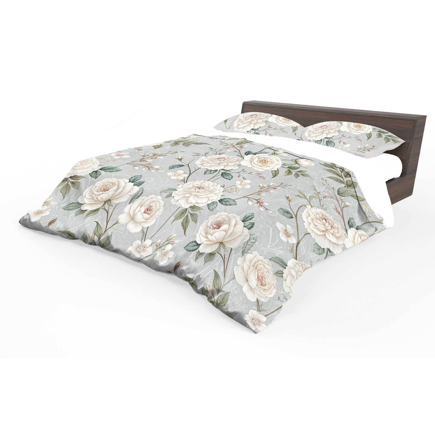 Soft Shades White Rose Duvet Cover Set