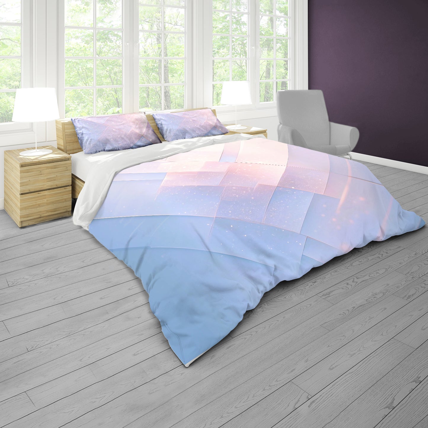 Soft Violet Harmony Duvet Cover Set