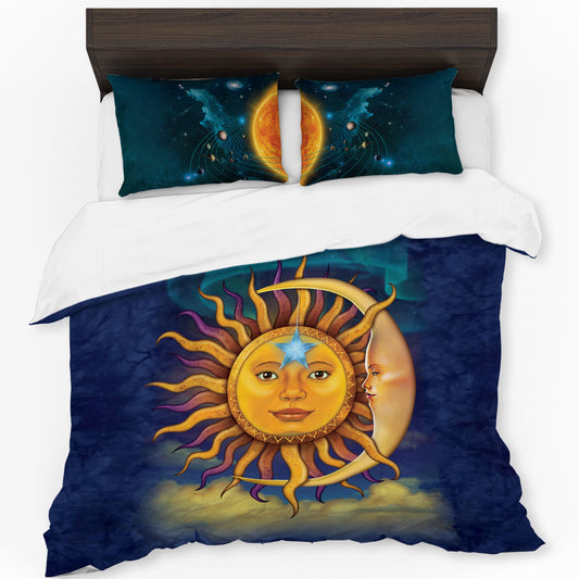 Solar System Sun and Moon Duvet Cover Set By Vincent Hie