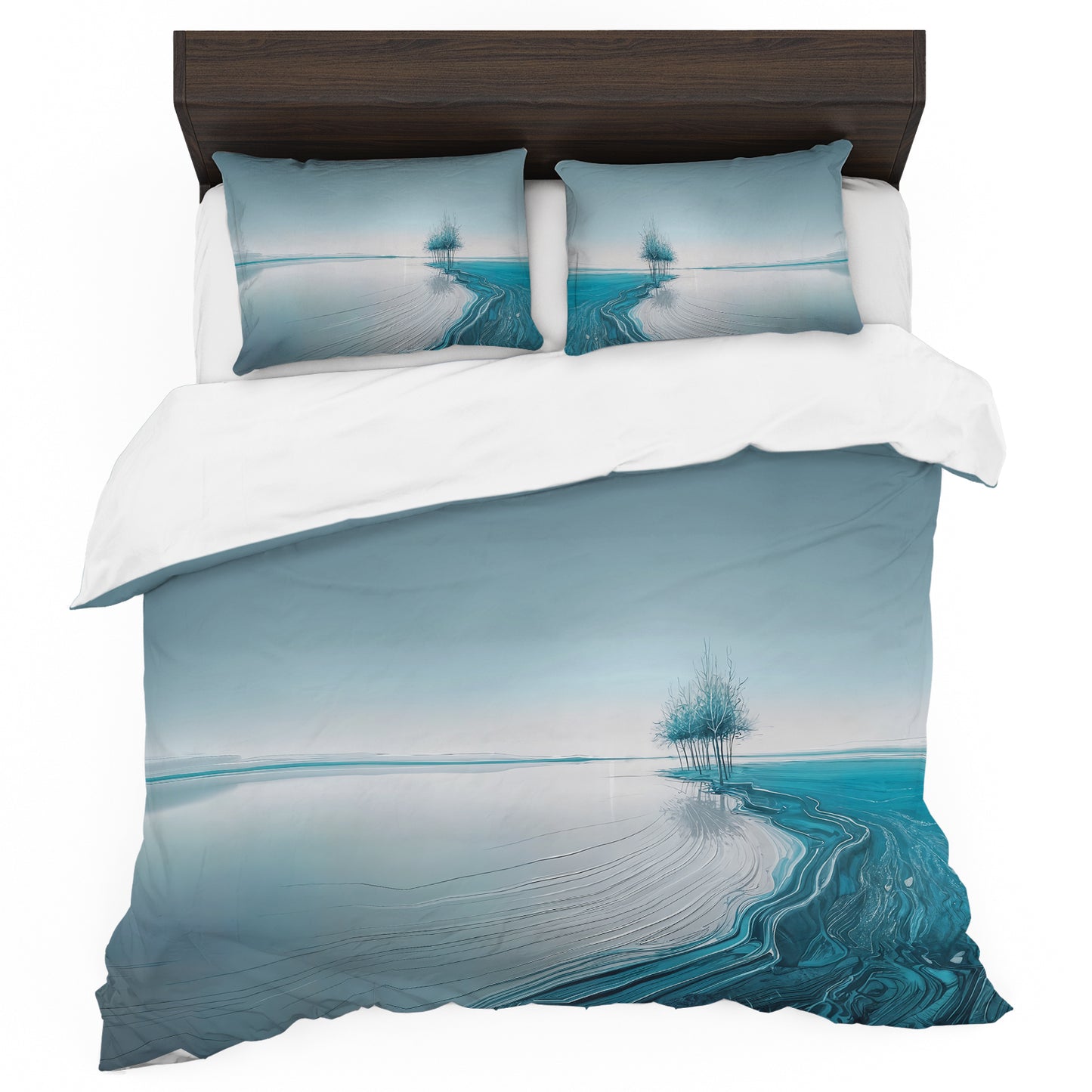 Solitude Turqouise Duvet Cover Set