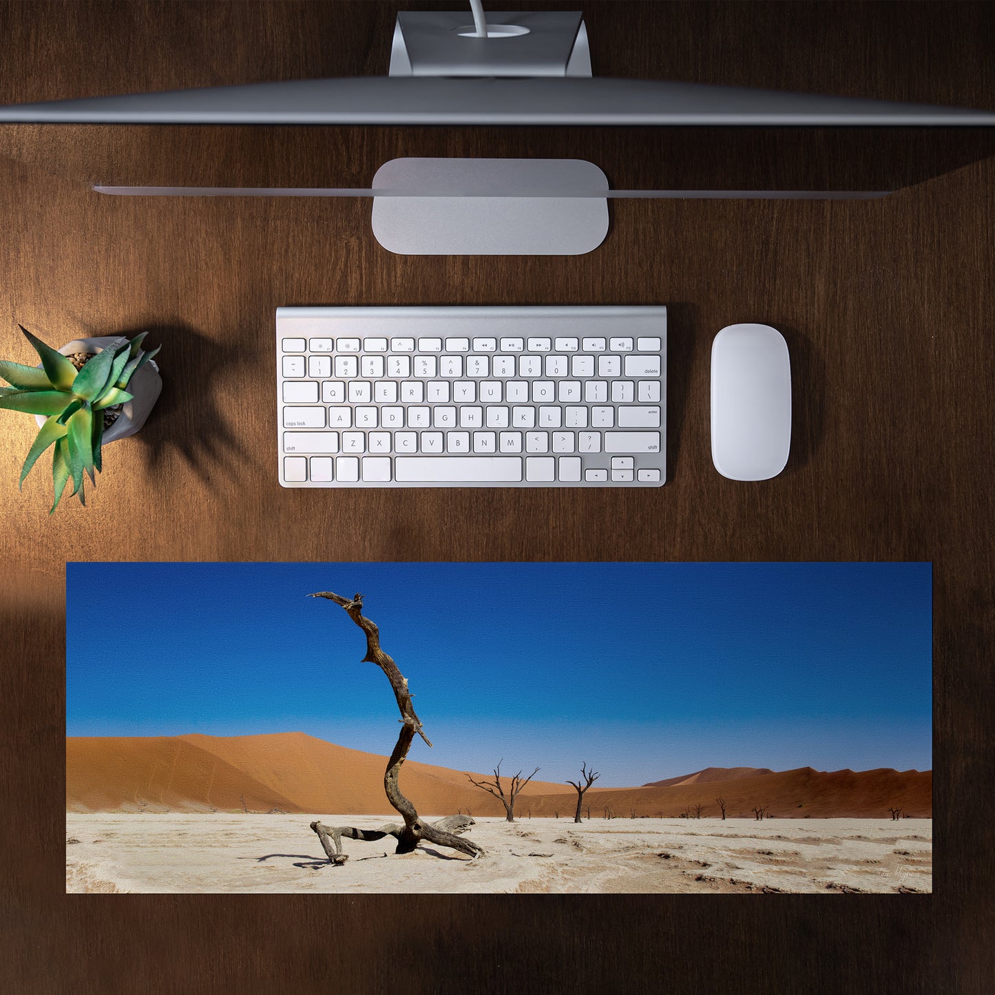 Sossusvlei Deadvlei Namibia Desert Desk Pad by Fanie Heymans