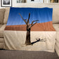 Sossusvlei Trees Desert Namibia Light Weight Fleece Blanket By Fanie Heymans