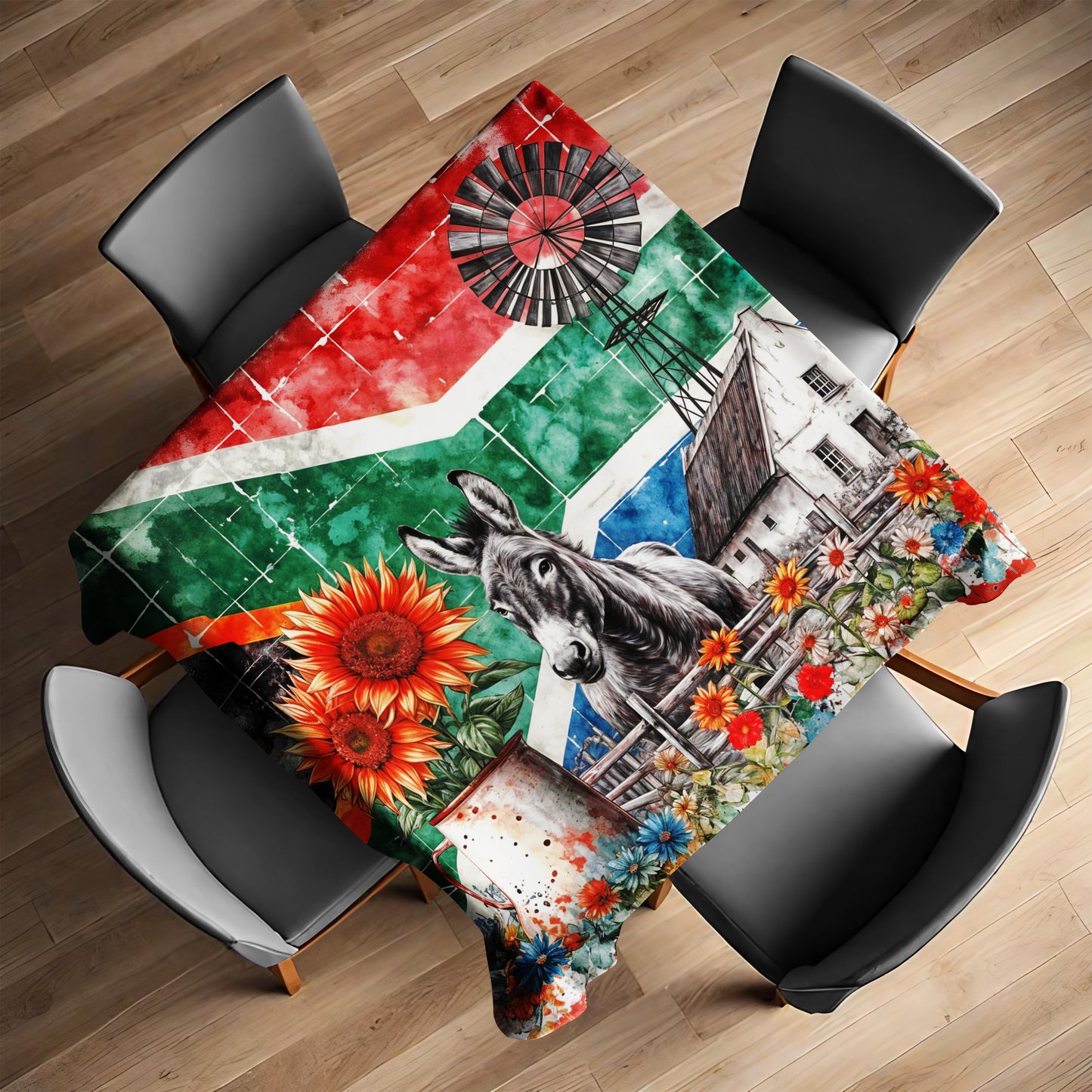 South African Donkey Square Tablecloth