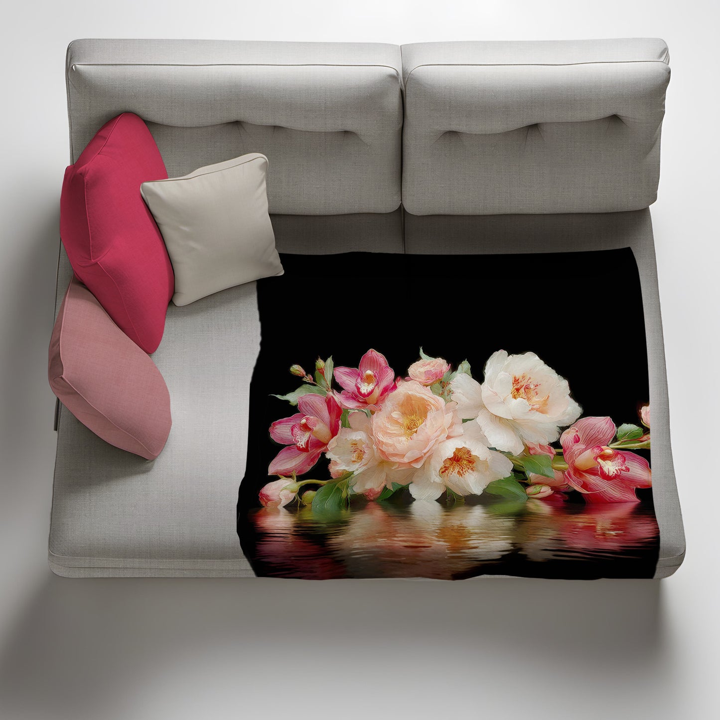 Special Bouquet Light Weight Fleece Blanket