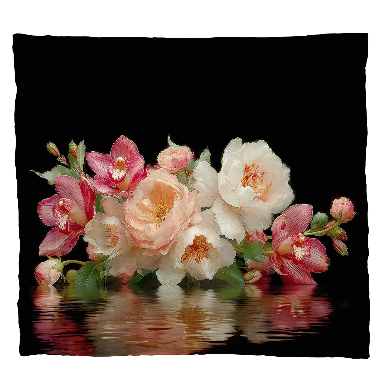 Special Bouquet Light Weight Fleece Blanket