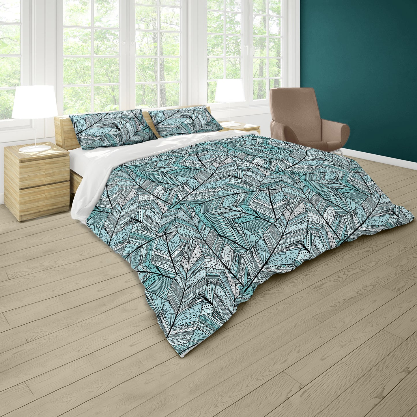 Spectrum of Leaves Duvet Cover Set