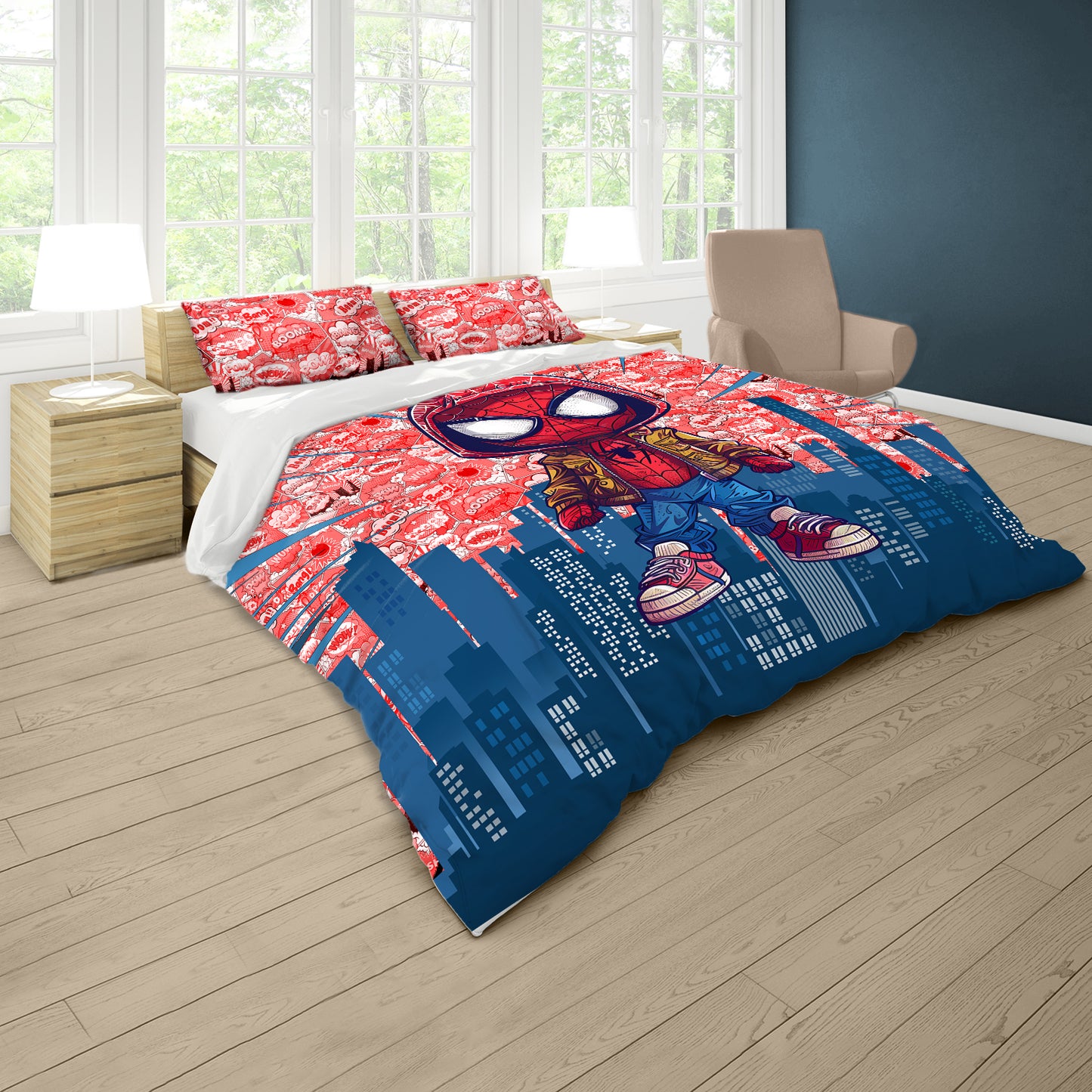 Spider Punk Kids Duvet Cover Set