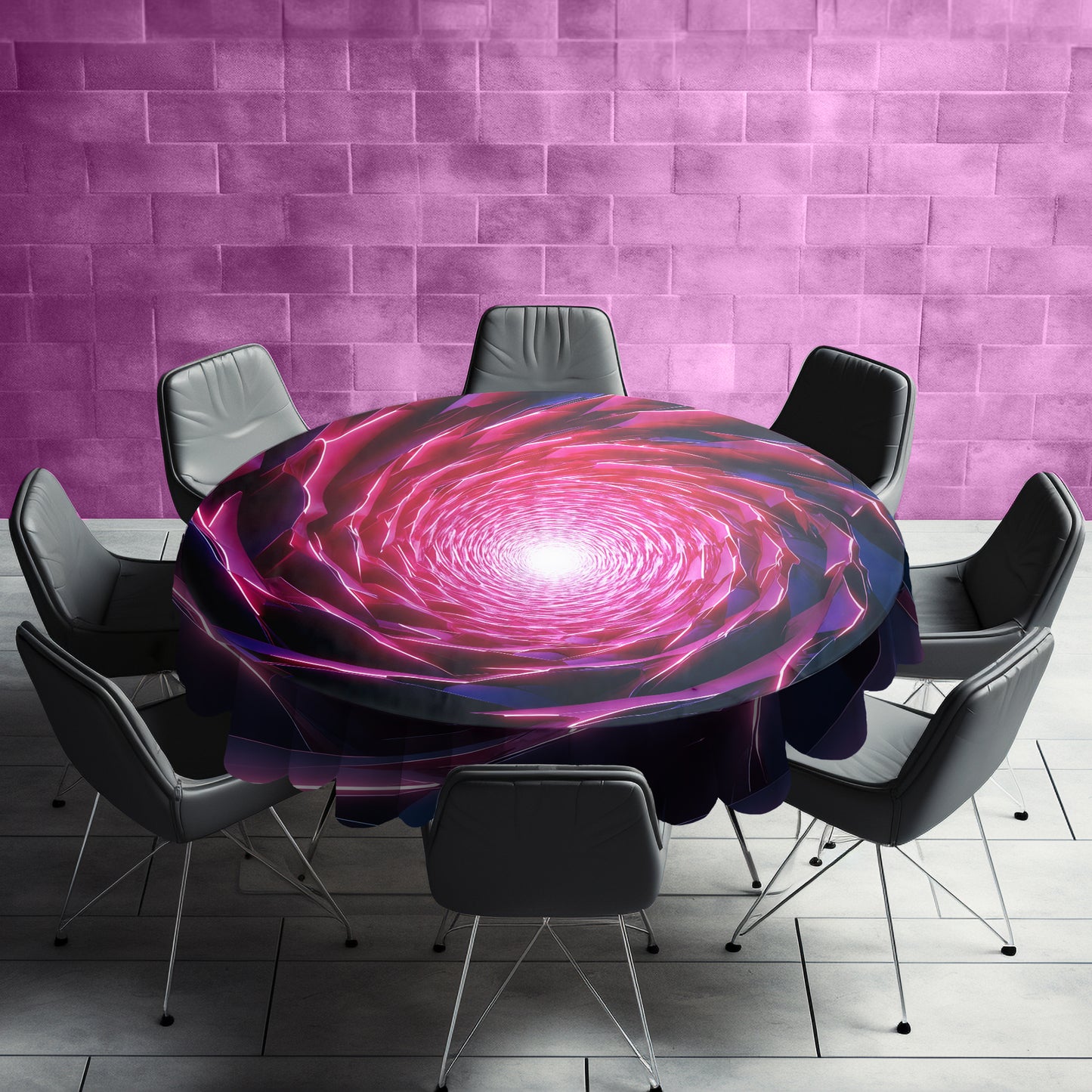 Spiral Portal Round Tablecloth