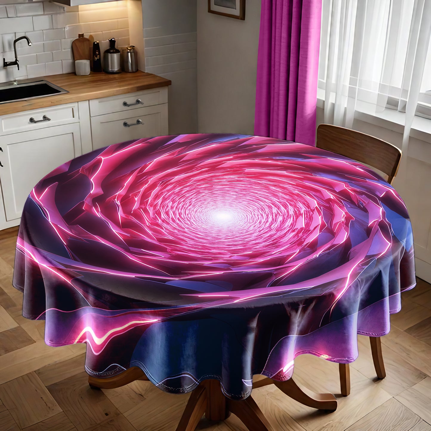 Spiral Portal Round Tablecloth