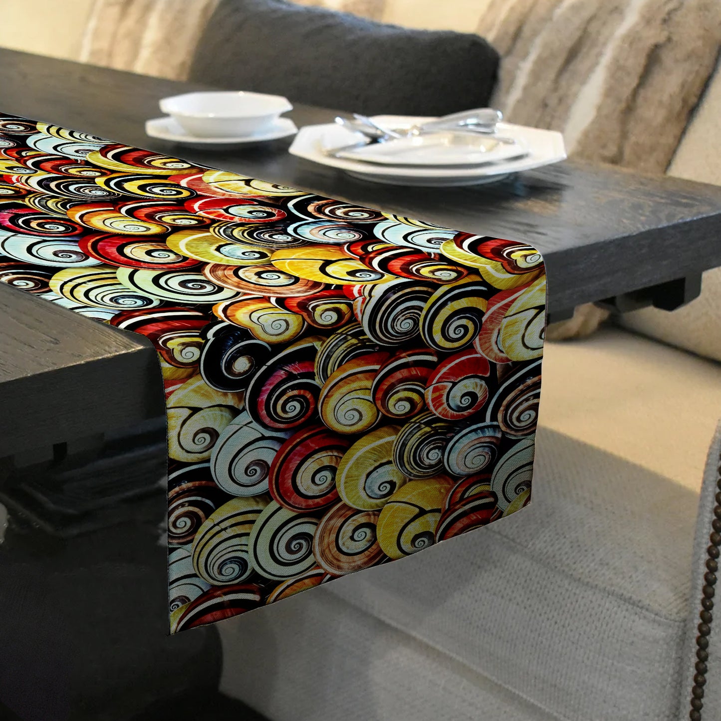 Spiral Shell Shoreline Table Runner