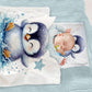 Splashing Penquin Cot Set