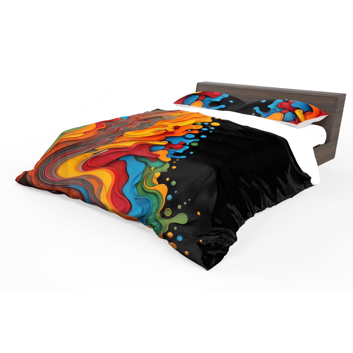 Splash on Black Duvet Cover Set