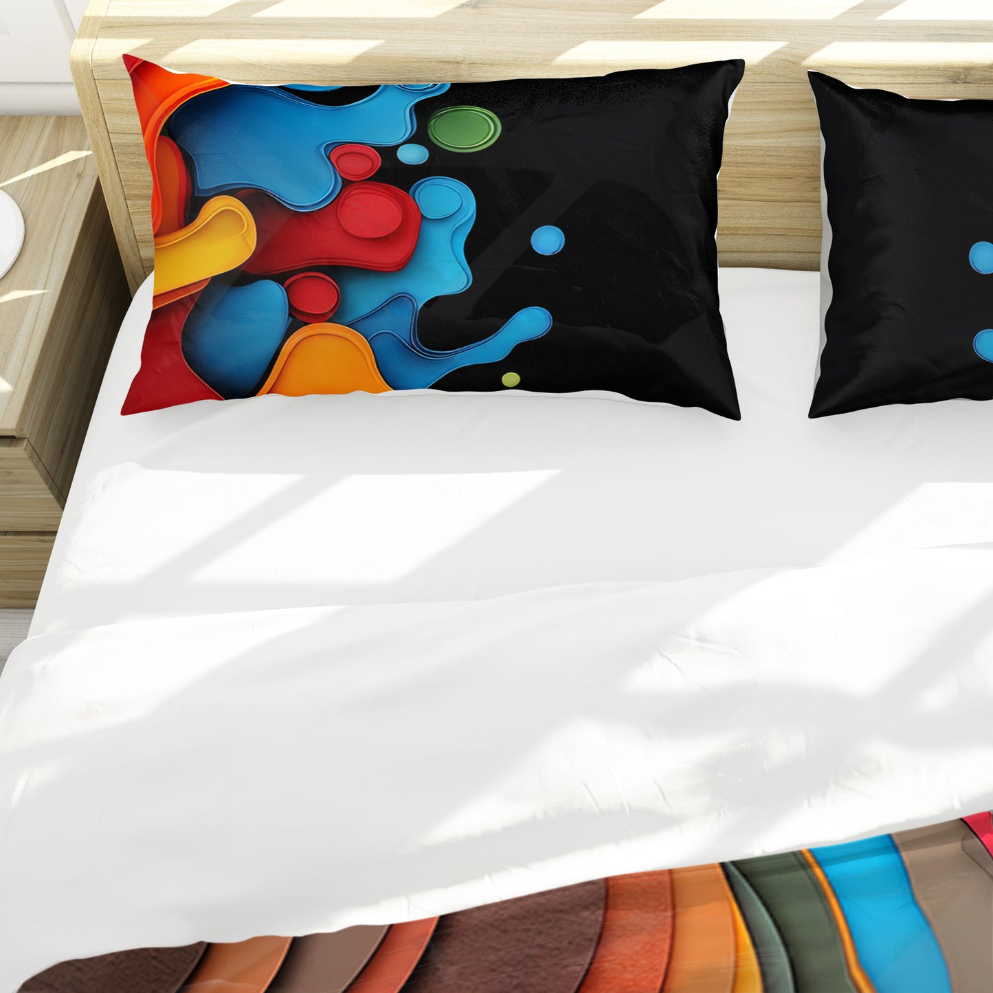 Splash on Black Duvet Cover Set