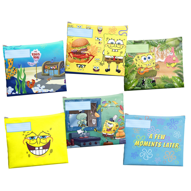 Sponge Bob Subject Savvy Book Bags Set Of 6 – Print with Passion Decor