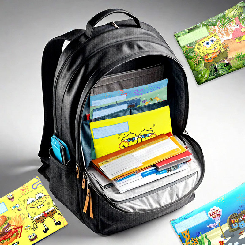Sponge Bob Subject Savvy Book Bags Set Of 6