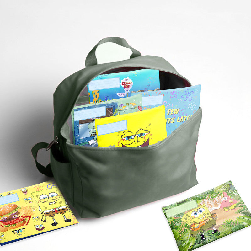 Sponge Bob Subject Savvy Book Bags Set Of 6