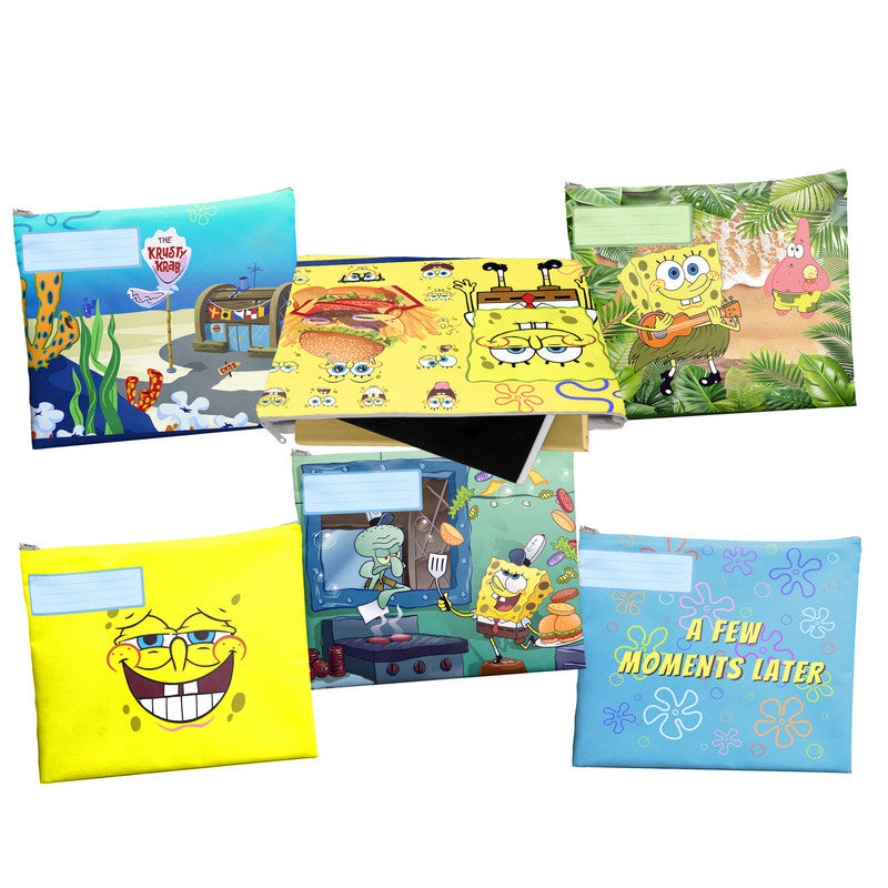 Sponge Bob Subject Savvy Book Bags Set Of 6