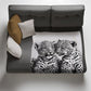 Spotted Companions Leopard Babies Light Weight Fleece Blanket by Nathan Pieterse