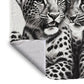 Spotted Companions Leopard Babies Light Weight Fleece Blanket by Nathan Pieterse