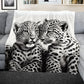 Spotted Companions Leopard Babies Light Weight Fleece Blanket by Nathan Pieterse