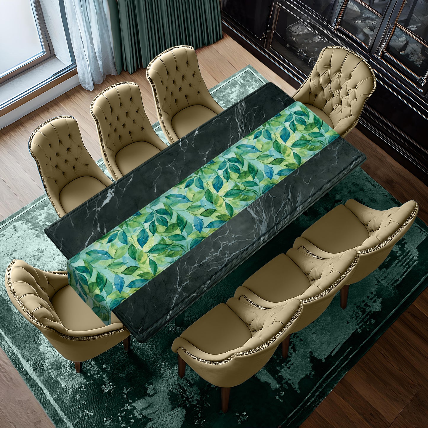 Spring Leaves Table Runner