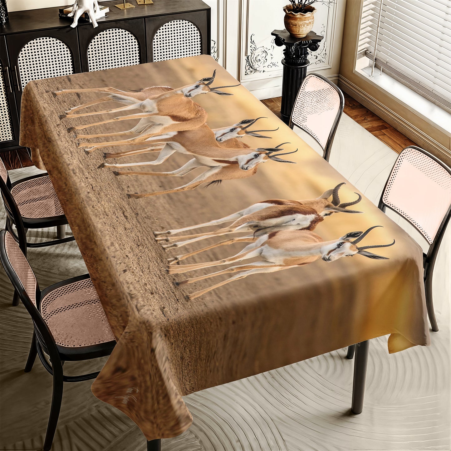 Springbok Gathering By Fanie Heymans Rectangle Tablecloth