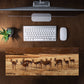 Springbok herd Desk Pad by Fanie Heymans