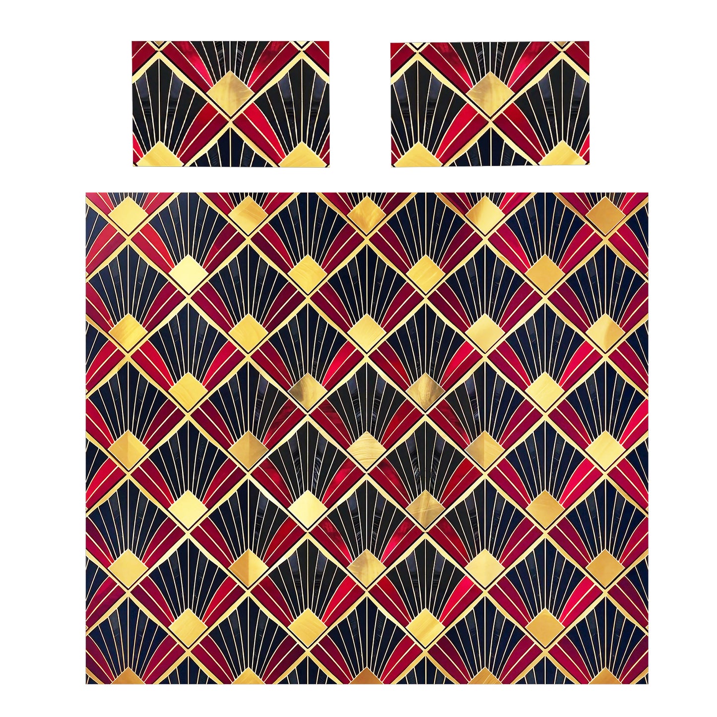 Square Fans Duvet Cover Set
