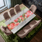 Square Pattern Painted Flowers Table Runner By Mark Van Vuuren