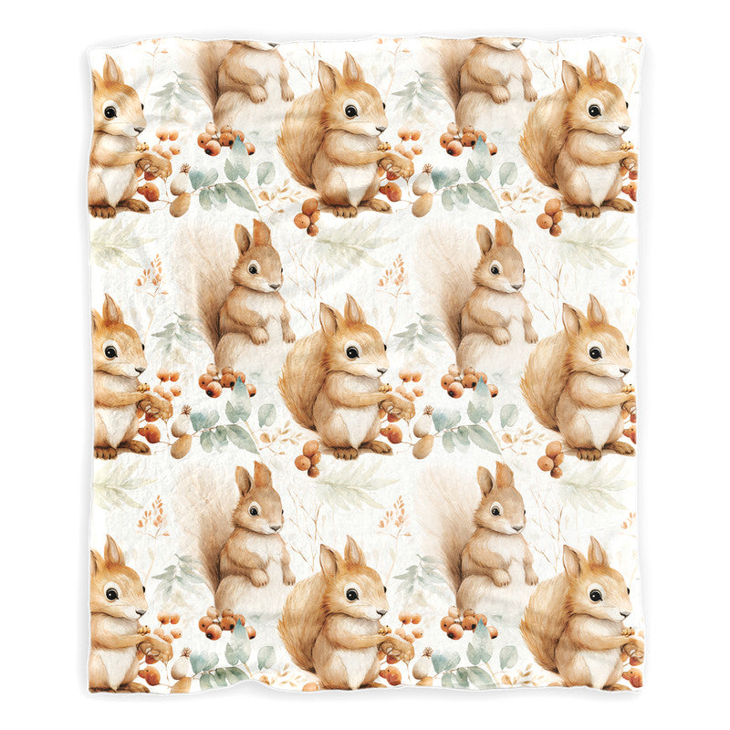 Squirrel Creche Minky Blanket