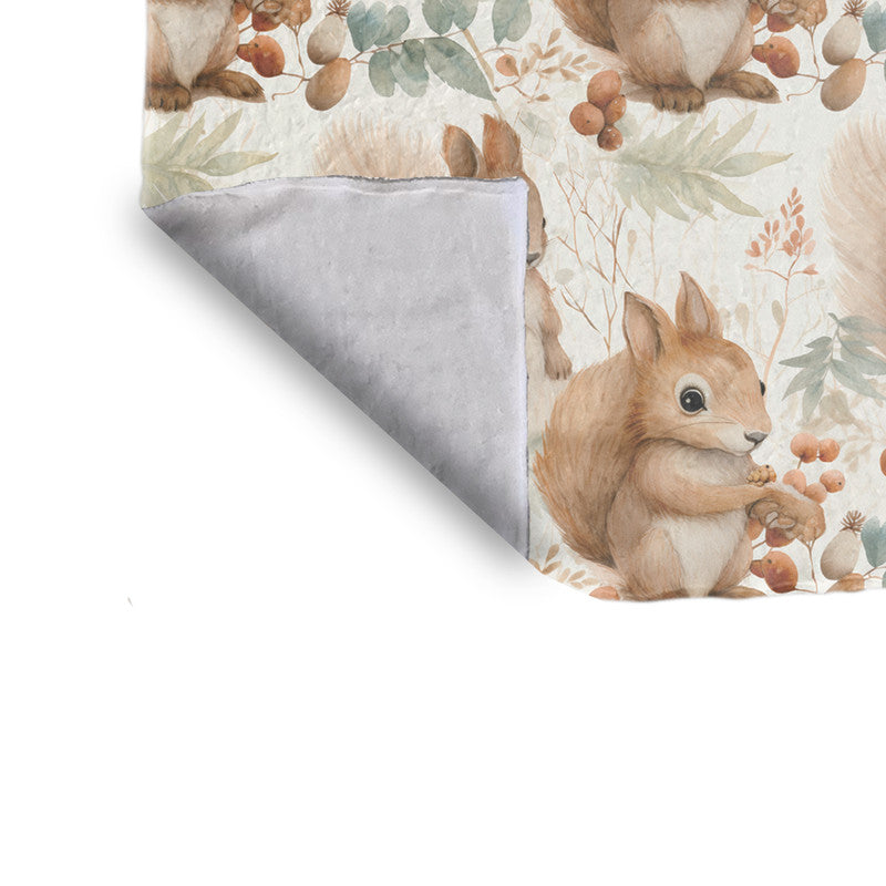 Squirrel Creche Minky Blanket