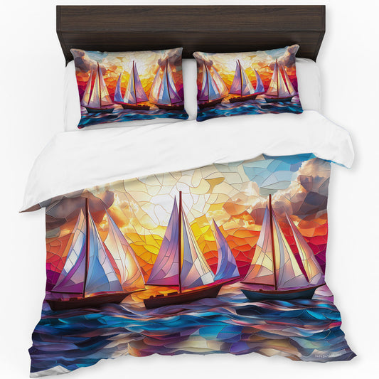 Stained Glass Ocean Duvet Cover Set by Wikus Schalkwyk