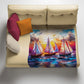 Stained Glass Ocean Light Weight Fleece Blanket by Wikus Schalkwyk