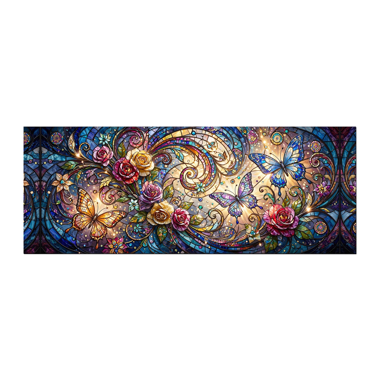 Stained Glass Garden Desk Pad