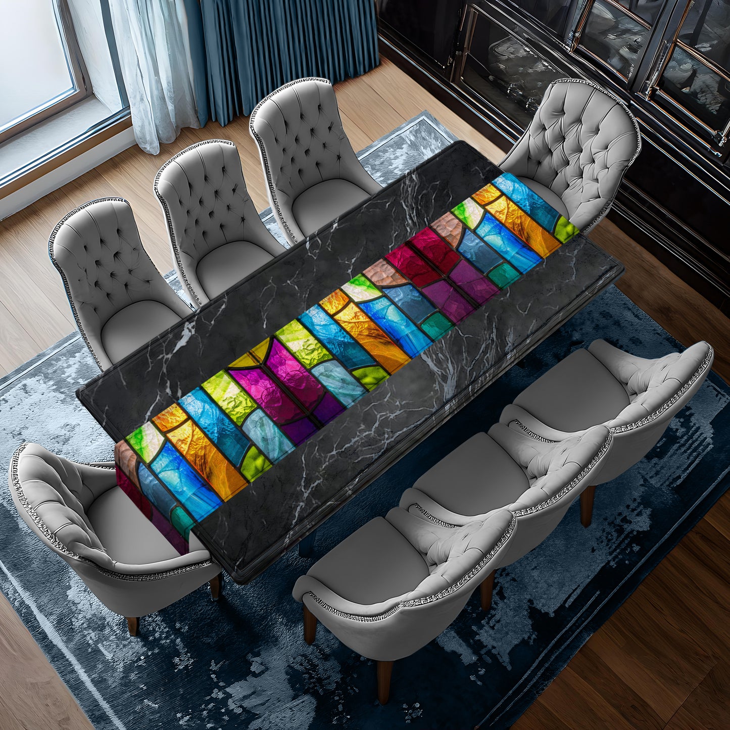 Stained Glass Pattern Table Runner